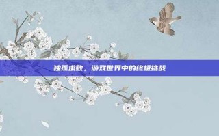 独孤求败，游戏世界中的终极挑战