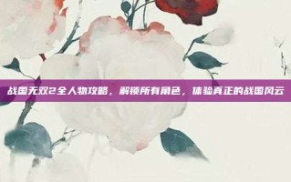 战国无双2全人物攻略，解锁所有角色，体验真正的战国风云