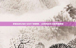 掌握永恒之塔十全补丁的精髓，让你的游戏之路更加顺畅