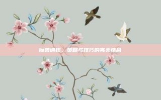 魔兽调钱，策略与技巧的完美结合