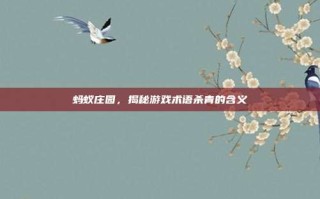 蚂蚁庄园，揭秘游戏术语杀青的含义