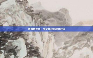 暴雪精英赛，电子竞技的巅峰对决