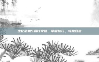 生化危机5刷钱攻略，掌握技巧，轻松致富