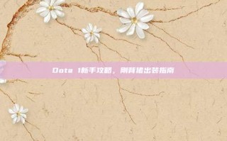 Dota 1新手攻略，刚背猪出装指南