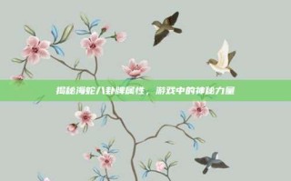 揭秘海蛇八卦牌属性，游戏中的神秘力量