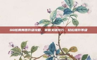 QQ炫舞舞团升级攻略，掌握关键技巧，轻松提升等级