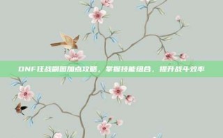 DNF狂战刷图加点攻略，掌握技能组合，提升战斗效率