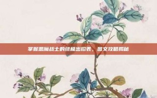 掌握恶魔战士的终极出招表，图文攻略揭秘