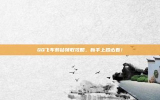 QQ飞车紫钻领取攻略，新手上路必看！