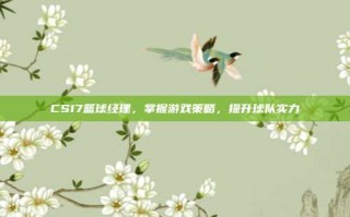 CS17篮球经理，掌握游戏策略，提升球队实力