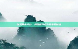 剑灵暴击八卦，揭秘提升战斗效率的秘诀