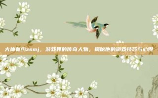 大神有约zsmj，游戏界的传奇人物，揭秘他的游戏技巧与心得