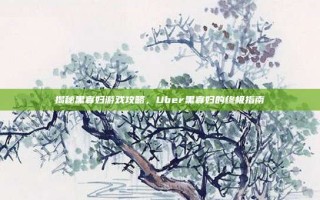 揭秘黑寡妇游戏攻略，Uber黑寡妇的终极指南