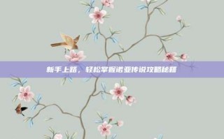 新手上路，轻松掌握诺亚传说攻略秘籍