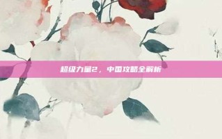 超级力量2，中国攻略全解析