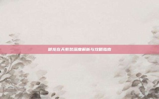 御龙在天紫装深度解析与攻略指南