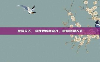 坐骑天下，游戏界的新宠儿，带你驰骋天下