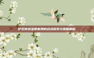 炉石传说法师套牌的战术探索与策略解析