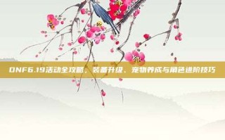 DNF6.19活动全攻略，装备升级、宠物养成与角色进阶技巧
