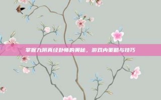 掌握九阴真经卦师的奥秘，游戏内策略与技巧