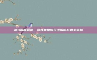 小S深度解读，游戏类型新玩法解析与通关策略