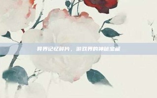 异界记忆碎片，游戏界的神秘宝藏