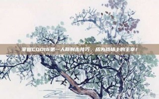 掌握COD16第一人称射击技巧，成为战场上的主宰！