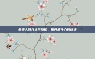 秦美人骑兵进阶攻略，提升战斗力的秘诀
