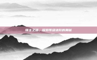 领主之塔，探索等级进阶的奥秘