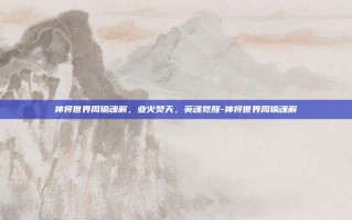 神将世界周瑜魂解，业火焚天，英魂觉醒-神将世界周瑜魂解