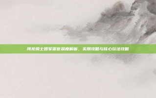 翔龙骑士团军需官深度解析，实用攻略与核心玩法攻略