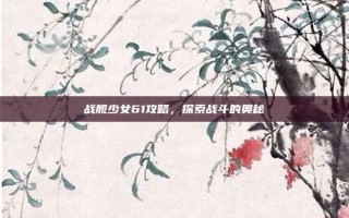 战舰少女61攻略，探索战斗的奥秘