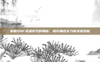 掌握DNF灵魂符咒的奥秘，提升角色实力的关键技能