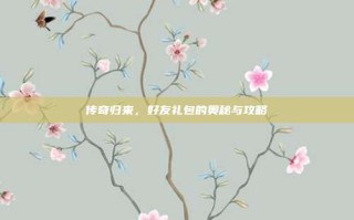 传奇归来，好友礼包的奥秘与攻略