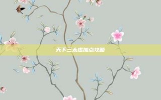 天下三太虚加点攻略
