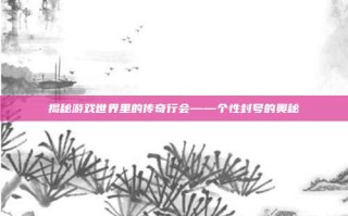 揭秘游戏世界里的传奇行会——个性封号的奥秘