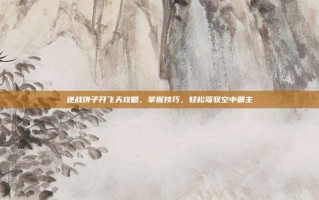 逆战饼子开飞天攻略，掌握技巧，轻松驾驭空中霸主