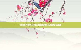 热血无赖卡顿问题解析与解决攻略