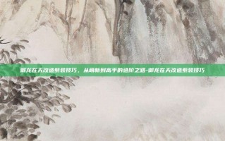 御龙在天改造紫装技巧，从萌新到高手的进阶之路-御龙在天改造紫装技巧