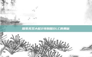 探索无双大蛇2特别版DLC的奥秘