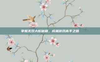 掌握无双大蛇秘籍，成就游戏高手之路