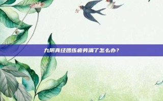 九阴真经团练疲劳满了怎么办？
