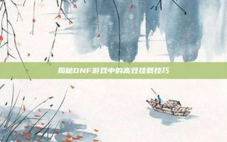 揭秘DNF游戏中的高效挂载技巧