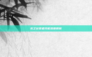 龙之谷贤者技能深度解析