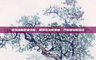 冒险岛新职业技能，解锁玩法新维度，开拓冒险新路径