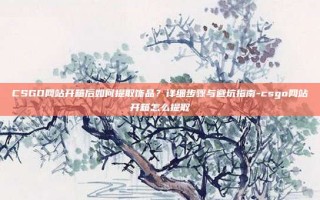 CSGO网站开箱后如何提取饰品？详细步骤与避坑指南-csgo网站开箱怎么提取