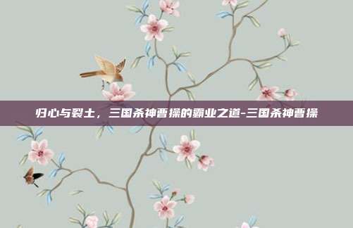 归心与裂土，三国杀神曹操的霸业之道-三国杀神曹操-第1张图片-速奇网