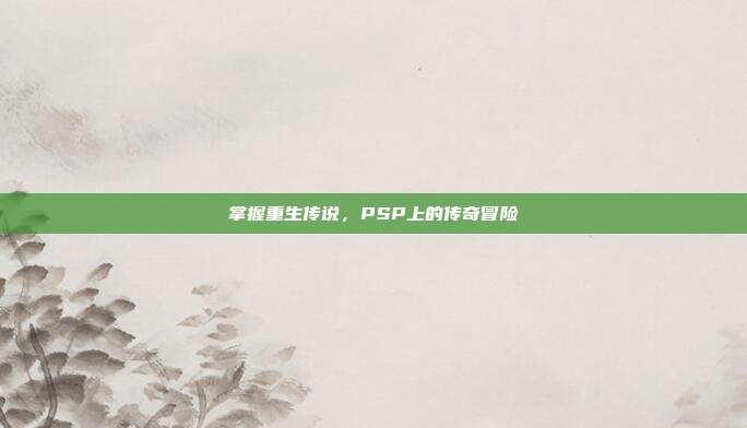 掌握重生传说,PSP上的传奇冒险-第1张图片-速奇网 掌握重生传说,PSP上的传奇冒险-第1张图片-速奇网