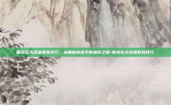 御龙在天改造紫装技巧,从萌新到高手的进阶之路-御龙在天改造紫装技巧-第1张图片-速奇网 御龙在天改造紫装技巧,从萌新到高手的进阶之路-御龙在天改造紫装技巧-第1张图片-速奇网