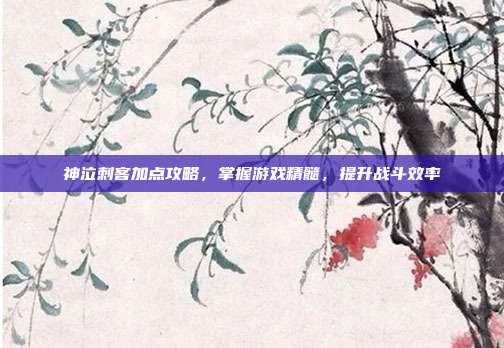 神泣刺客加点攻略,掌握游戏精髓,提升战斗效率-第1张图片-速奇网 神泣刺客加点攻略,掌握游戏精髓,提升战斗效率-第1张图片-速奇网